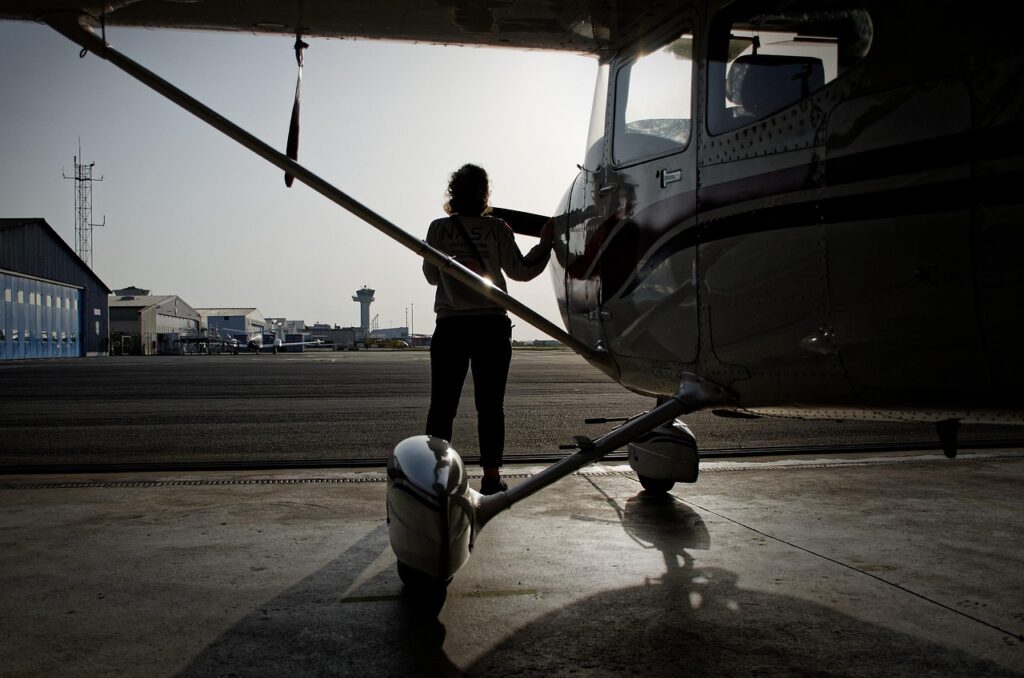 Airport hangar photo courtesy of Pixabay