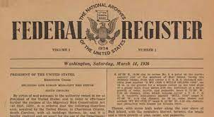 Federal Register 1930s masthead