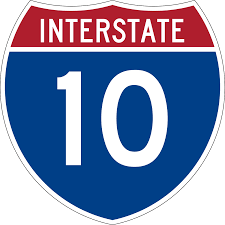 Interstate 10 sign