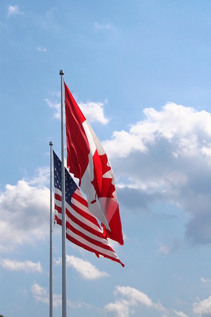 U.S. and Canadian flags photo courtesy of