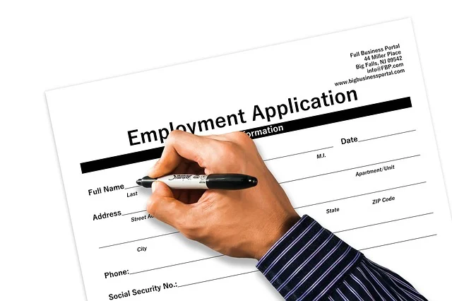 Employment Application photo courtesy of