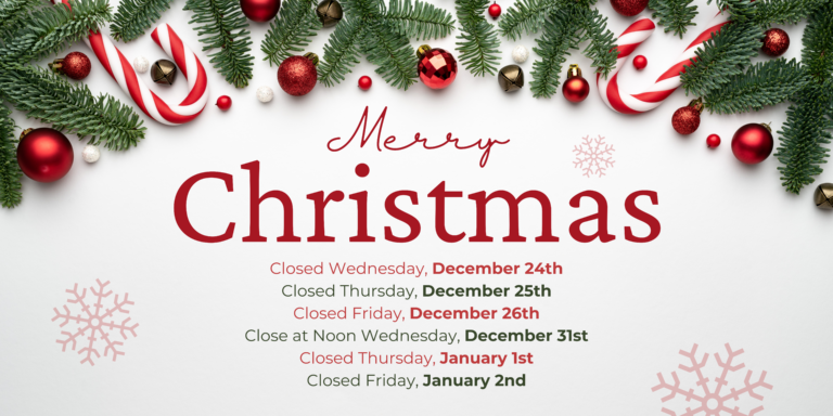 White and Red Simple Merry Christmas Banner Landscape