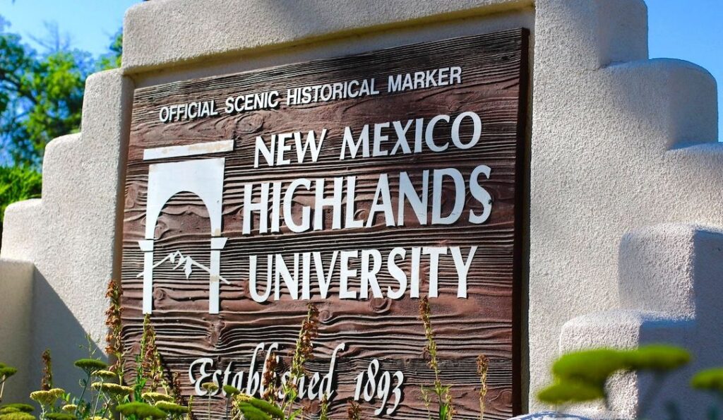 New Mexico Highlands University sign New Mexico Highlands University photo