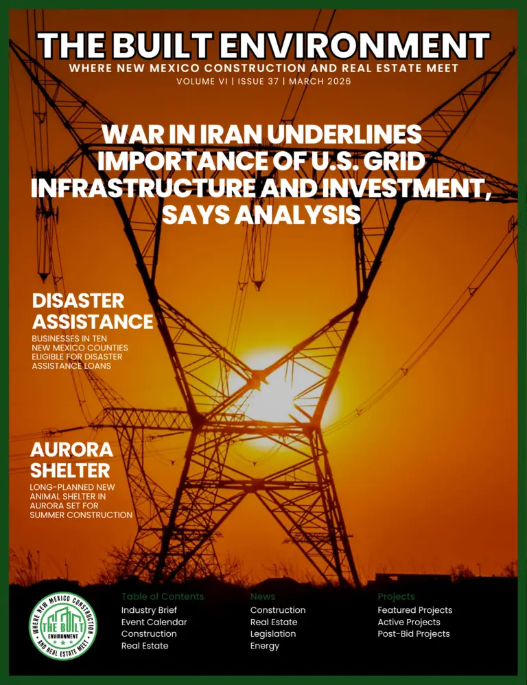 Magazine cover of The Built Environment's most recent issue