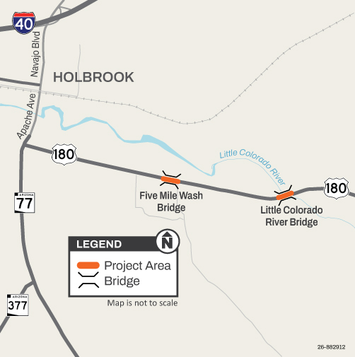 Arizona Department of Transportation Bridge Map