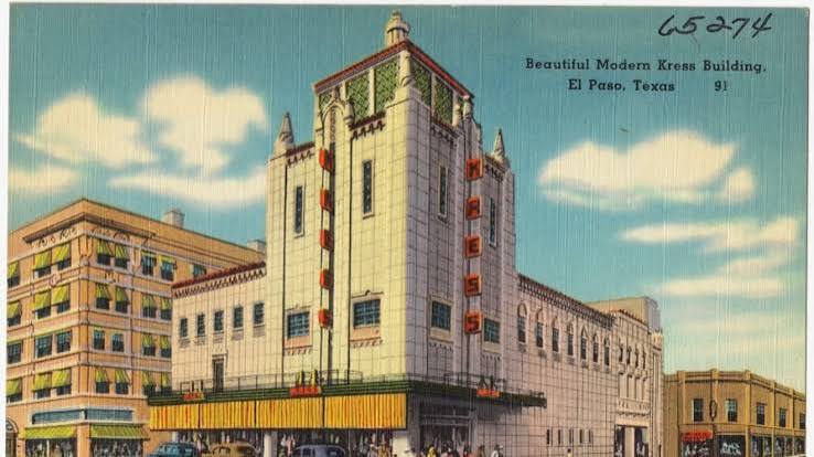 El Paso Kress Building postcard